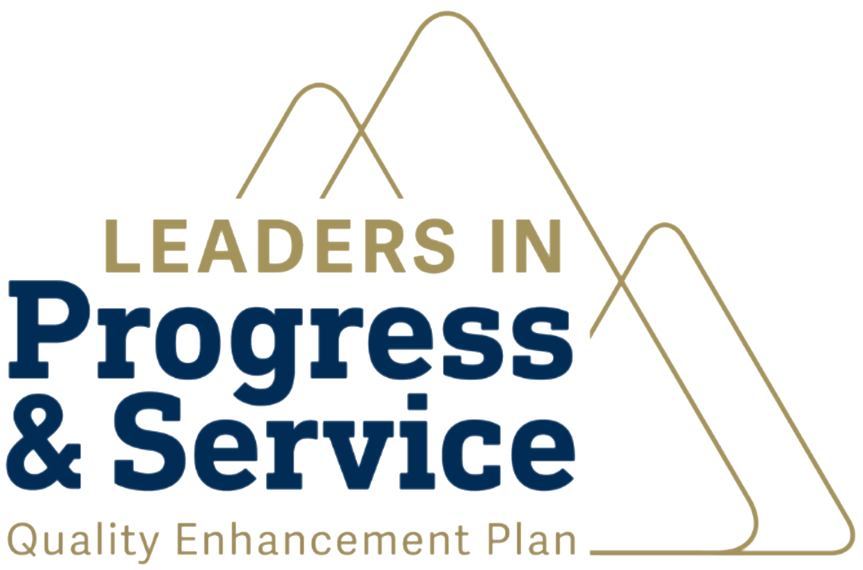 Logo for the Leaders in Progress and Service QEP