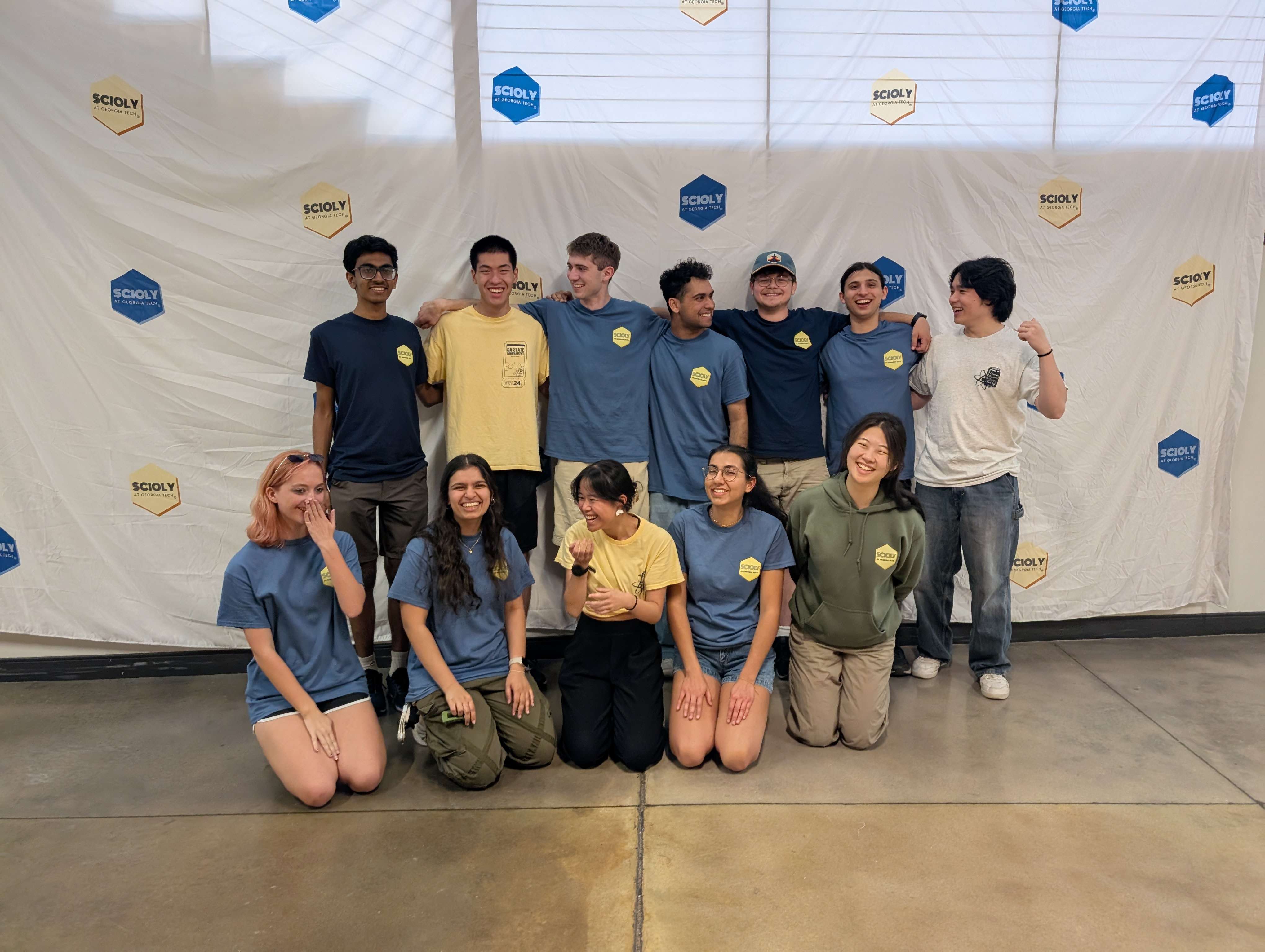 Melody Lee in a group photo with other Science Olympiad students