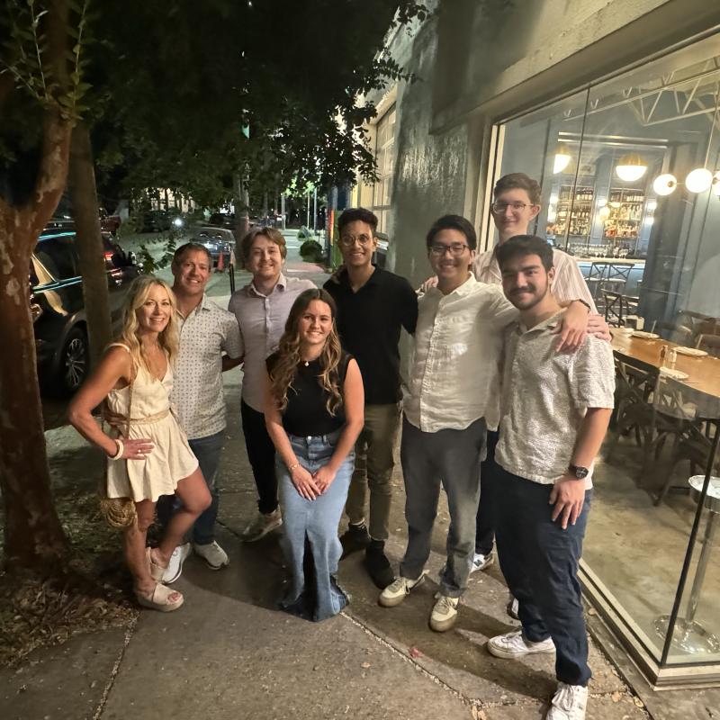 Robert Pigue (back right) and his team members in Tipzy.